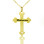 18ct Gold Plated 925 Silver Rebecca Font Cross Name Necklace