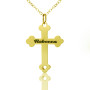 18ct Gold Plated 925 Silver Rebecca Font Cross Name Necklace