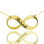 Infinity Symbol Jewellery Necklace Engraved Name 18ct Gold Plated