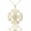 Engraved Celtic Cross Necklace Silver