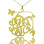 Vines Butterfly Monogram Initial Necklace 18ct Gold Plated