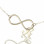 Infinity Necklaces with Initial Letter Charm Silver