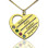 18ct Gold Plated Mothers Birthstone Heart Necklace Engraved Names