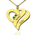 Personalised Two Hearts Love Necklace Personalised two hearts love necklace pendant