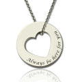 Personalised Sterling Silver Heart Promise Necklace Personalised sterling silver heart promise necklace