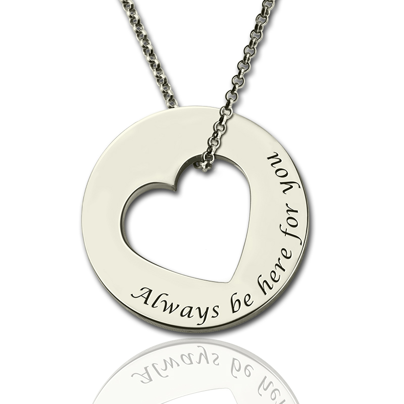 Personalised Sterling Silver Heart Promise Necklace Personalised sterling silver heart promise necklace