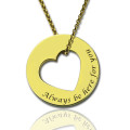 Personalised cut-out heart promise necklace