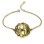 Personalised Monogrammed Bracelet Hand-painted 18ct Gold Plated