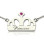 Crown Charm Neckalce with Birthstone Name Sterling Silver