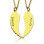 Matching Angel Wings Necklaces Set for Couple 18ct Gold plated