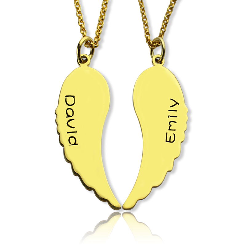Matching Angel Wings Necklace Set for Couples Matching angel wings necklace set for couples