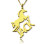 Kids Name Necklace with Horse 18ct Gold Plated