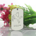 Personalised men's dog tag name necklace