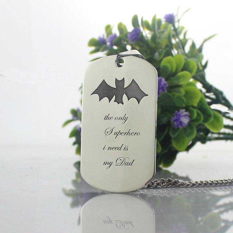 Men's dog tag name necklace product image