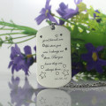 Personalised best friends dog tag name necklace detail