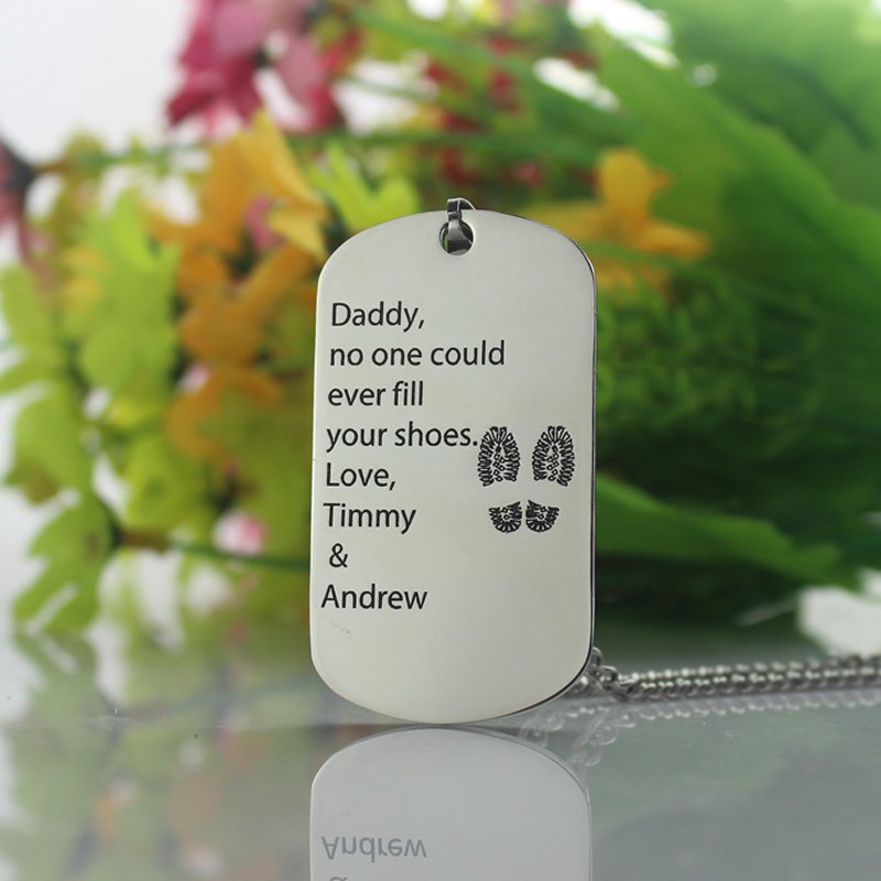 Personalised dog tag name necklace product image