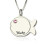 Fish Necklace Engraved Name Sterling Silver