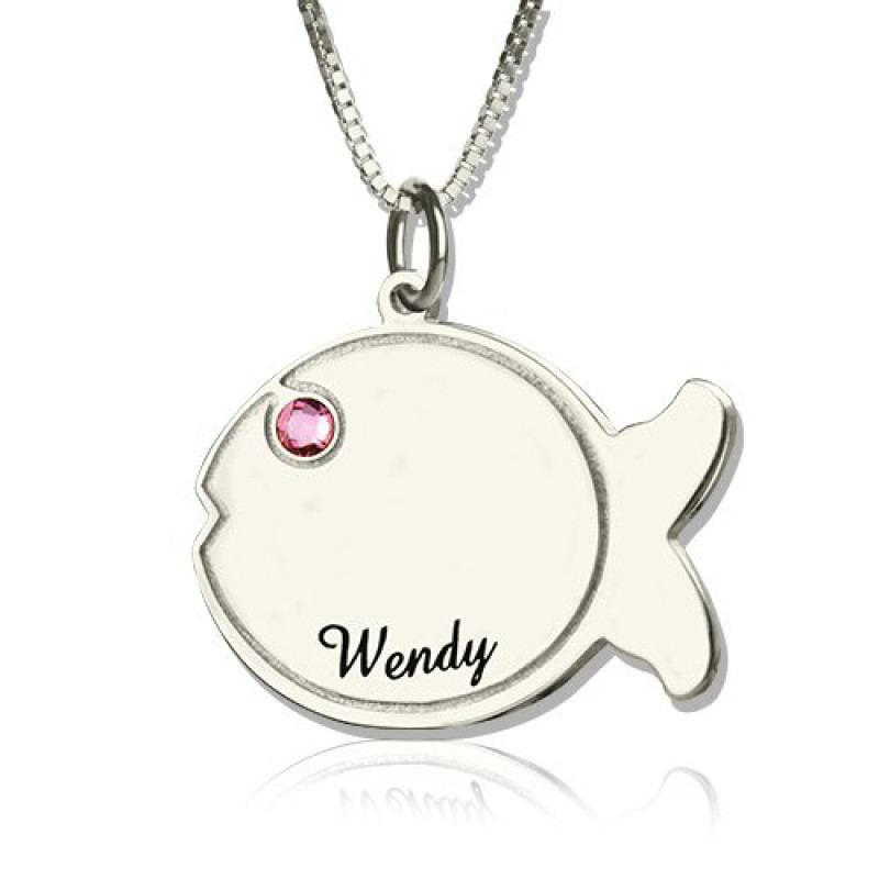 Personalised Fish Name Necklace Personalised fish name necklace pendant