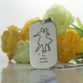 Dancing Theme Dog Tag Name Necklace Dancing Theme Dog Tag Name Necklace product image