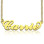 Personalised Carrie Name Necklace 18ct Gold Plated