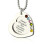 Heart Family Necklace With Birthstone Sterling Silver