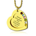 Personalised Heart Birthstone Necklace for Mother Personalised heart birthstone necklace for mother