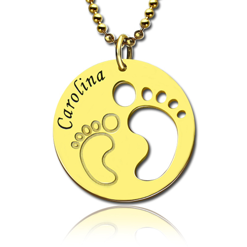 Personalised Baby Footprint Pendant Personalised cut-out baby footprint pendant