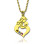 Personalised Mother Child Necklace with Birthstone Gold Plated Silver