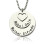 Disc Family Pendant Necklace Engraved Names in Silver