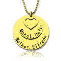 Personalised family disc necklace with engraved names