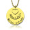 Disc Family Jewellery Necklace Engraved Name 18ct Gold Plated