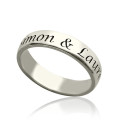 Personalised Promise Name Ring Sterling Silver Personalised promise name ring