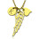 Good Luck Angel Wing Necklace with Initial Charm 18ct Gold Plated