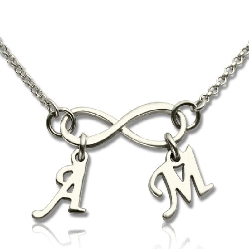 Personalised Infinity Necklace with Double Initials Personalised infinity necklace with double initials