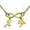Infinity Pendant Double Initial 18ct Gold Plated