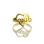 Personalised Heart in Heart Double Initial Ring 18ct Gold Plated