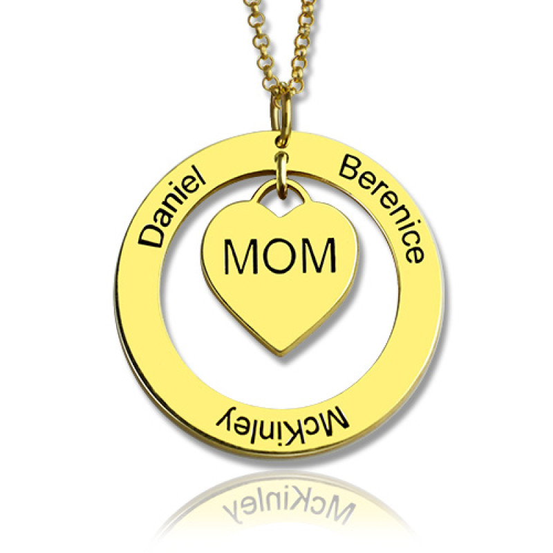 Personalised family names necklace for Mum