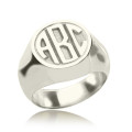 Personalised Block Monogram Signet Ring Personalised block monogram signet ring