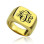 Custom 18ct Gold Plated Monogram Signet Ring