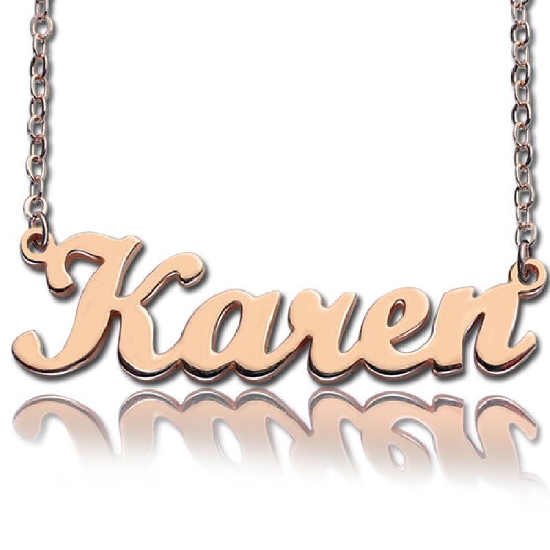 Personalised Karen style name necklace