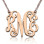 Custom 18ct Rose Gold Plated Monogram Initial Necklace