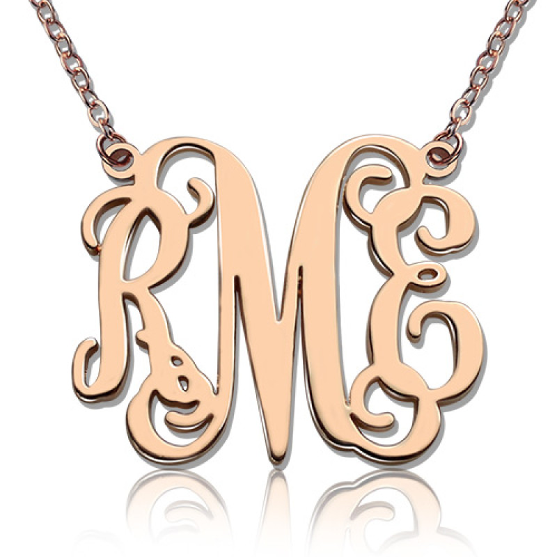Custom Monogram Initial Necklace Custom monogram initial necklace