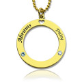Circle of Love Name Necklace with Birthstones Circle of Love personalised name necklace with birthstones