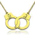 Personalised handcuff necklace with initials
