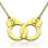 Personalised Handcuff Necklace 18ct Gold Plated
