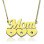 Moms Necklace With Children Birthstone In 18ct Gold Plated