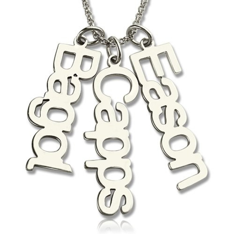 Customised Vertical Multi-Name Necklace Customised vertical multi-name necklace