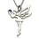 Personalised Fairy Birthstone Necklace for Girls Sterling Silver