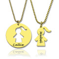Mother and Child Personalised Name Necklace Set Personalised mother and child name necklace set