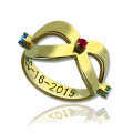 18ct Gold Plated Engraved Infinity Birthstone Ring Engraved infinity birthstone ring